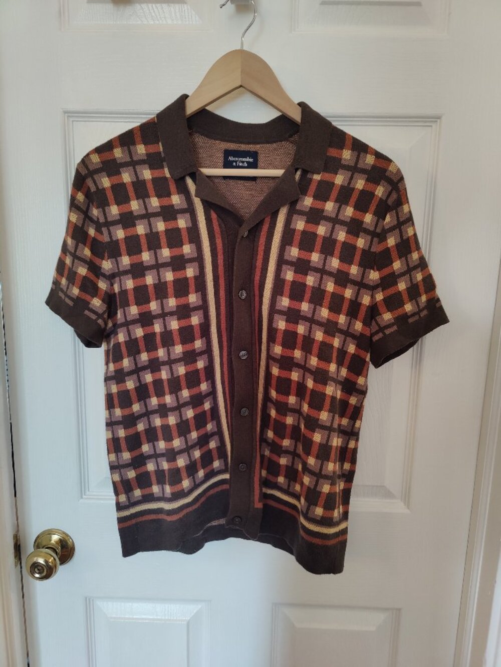 Abercrombie & Fitch - Knit Polo - Checkered - XS